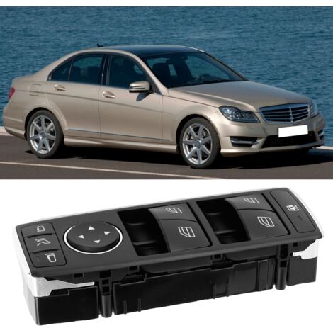 Control de elevalunas eléctrico para Mercedes-Benz W204/W212/C207/A207/X204, ABS negro OE 2049055402