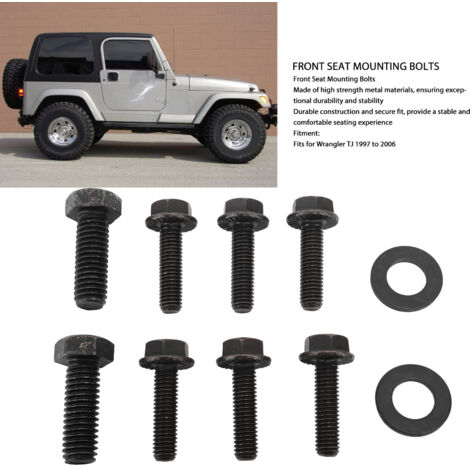 Tornillos de montaje para el asiento delantero, accesorios de montaje metálicos para Wrangler TJ 1997-2006 (1/5)
