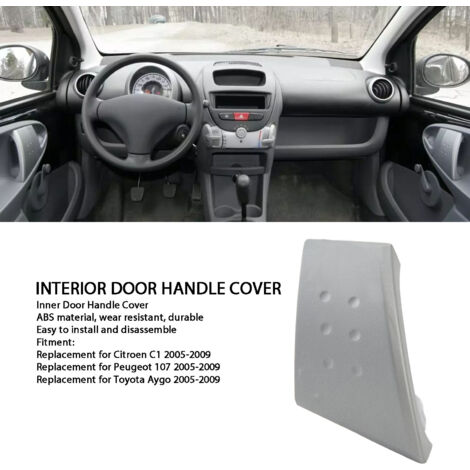Manilla interior de puerta Citroën C1 Peugeot 107 Toyota Aygo - Kit de repuesto ABS gris 2005-2009 (1/5)