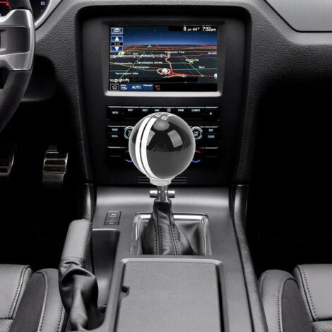 Pomo de palanca de cambios con emblema Shelby GT500 con 3 adaptadores, 12,5 mm de diámetro para transmisión manual, blanco y negro. (1/5)