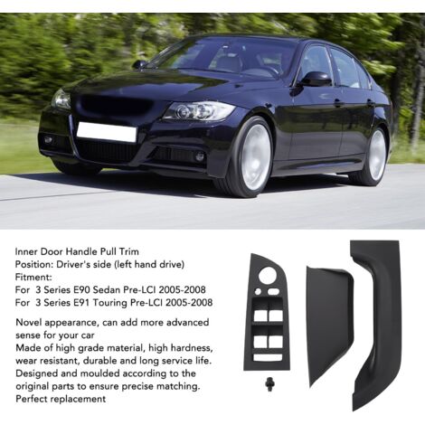【Manija de puerta interior】 para BMW Serie 3 E90/E91 Pre-LCI (2005-2008) Blanco, Reposabrazos del lado del conductor ABS+PCP (1/5)