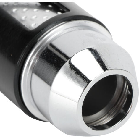Pomo de palanca de cambios universal de aleación de aluminio negro con 3 adaptadores. (1/5)