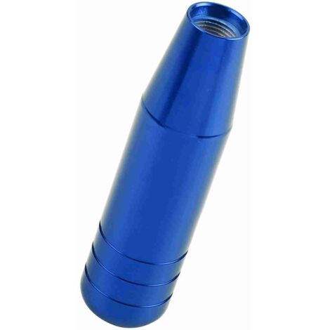 Pomo universal de palanca de cambios manual para automóvil, de aluminio azul, de 13 cm. (1/5)