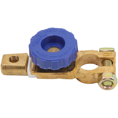 Interruptor de batería de latón de 15-17 mm y 100 A con terminal superior para coche, autocaravana y barco. (1/5)