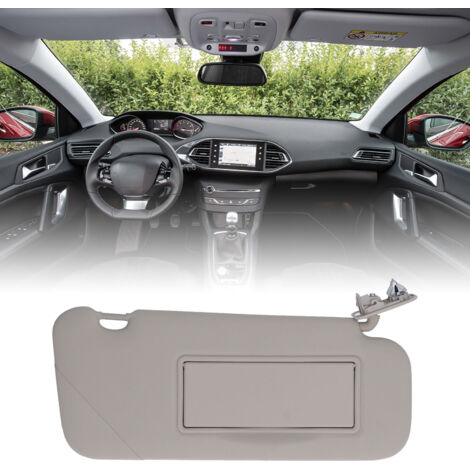 Par de parasoles grises de ABS para Peugeot 308 (2011-2016) y 408 (2010-2014).