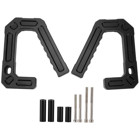 Asa de carga frontal de aluminio para Jeep Wrangler JK/Unlimited (2007-2018)  Kit de 2 piezas, color negro (1/5)