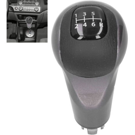 Palanca de cambios de 6 velocidades - Repuesto para Honda Civic DX EX LX (2006-2011) - Negro - Plástico, metal, cuero sintético (1/5)