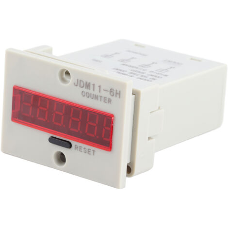 Contador electrónico LED de 6 dígitos JDM11-6H para entrada sin voltaje (1/5)