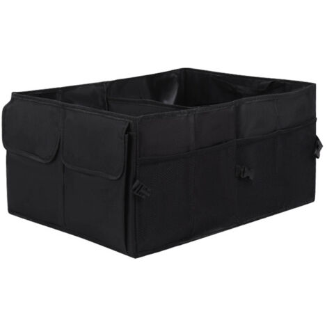 Organizador de maletero con 3 compartimentos, tejido Oxford impermeable 600D, gran capacidad 560x390x265 mm, diseño plegable para camping y compras. (1/5)