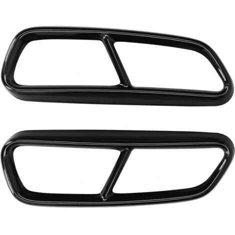 Salida de escape cuádruple para Audi A6 C7 2016-2018 - Negro brillante - Acero inoxidable - Doble salida (1/5)