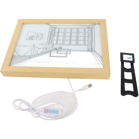 Lámpara de pared LED moderna: cuadro iluminado en 3 colores con pintura de luz y sombra, alimentada por USB, diseño minimalista para sala de estar/dormitorio. (1/5)