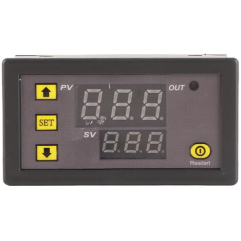 Termostato digital con control de temperatura W3230, con LED y alarma (12 V CC)