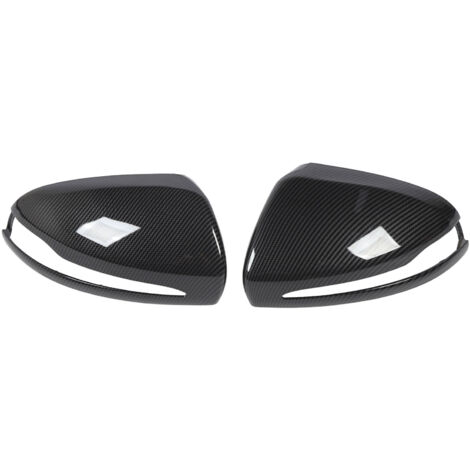 [Juego de tapas de espejo] [Para Mercedes-Benz Clase C W205 2014-2021 con volante a la izquierda] Estilo carbono, ABS, 2 piezas (1/5)