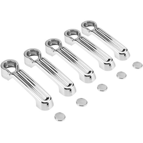 Manijas de puerta cromadas de ABS - 5 piezas - Compatibles con Jeep Wrangler, Liberty y Dodge Nitro (2006-2018) - Kit de cubiertas para manijas de puerta con acabado brillante y adhesivo integrado (1/5)