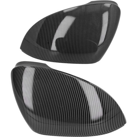 2 cubiertas de espejo retrovisor lateral izquierdo y derecho con aspecto de fibra de carbono, repuesto para MK8 Standard 2021+ (con asistente de mantenimiento de carril). (1/5)