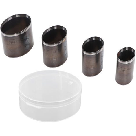 Juego de 4 perforadoras ovaladas para cuero, de acero aleado, para moldeo manual DIY. (1/5)