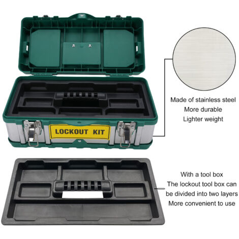 Caja de seguridad multifuncional de nailon Tagout para bloqueo, para uso industrial y eléctrico. (1/5)