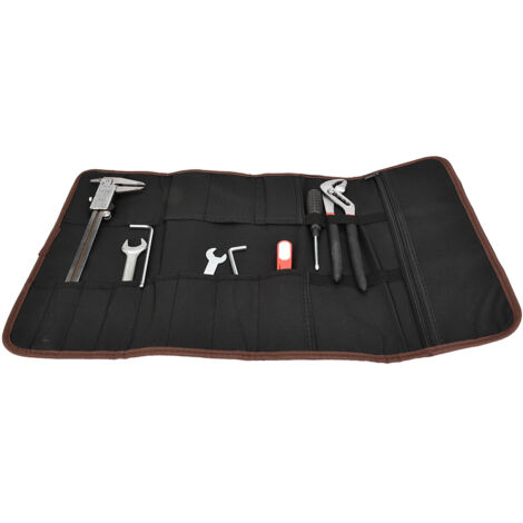 Rollo de almacenamiento multifuncional para herramientas S8 - Bolsa con bolsillos de EVA duraderos (Negro) (1/5)