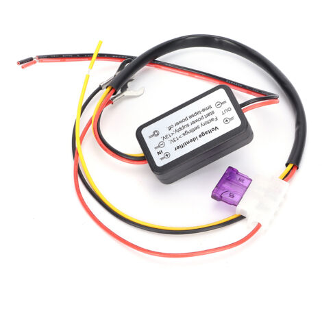 Controlador LED con encendido/apagado retardado/ahorro de luz de 12-18 V para luces diurnas de automóviles con atenuación y protección contra cortocircuitos.