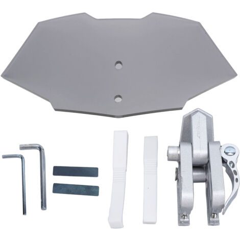Extensión de parabrisas para motocicleta, acrílico, mayor altura, soporte ajustable con clip, deflector de viento, gris ahumado. (1/5)