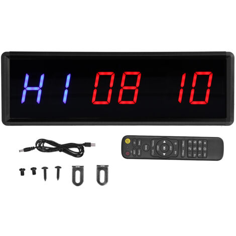 Cronómetro LED de intervalos [Alliance] para gimnasio con cronómetro recortado para ejercicios de fitness. (1/5)