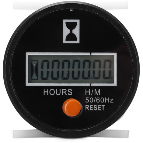 Contador de horas mecánico digital de alta precisión con botón de reinicio, amplio rango de voltaje 24-240V [Contador de horas] + [Contador de horas digital] + [Amplio rango de voltaje] + [ABS durader (1/5)
