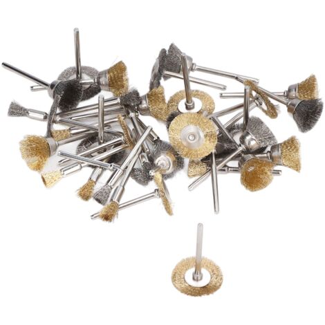 Juego de 36 cepillos de acero inoxidable y cobre para pulir y limpiar. (1/5)