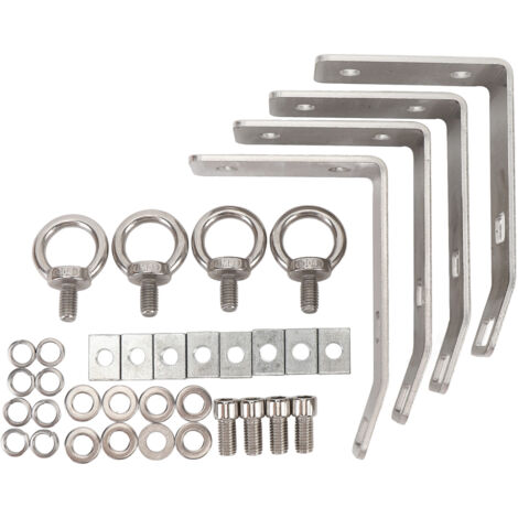 Topes de carga con ranura en T para portaequipajes de techo de acero inoxidable 304 - 4 piezas para kayak, esquís y leña.