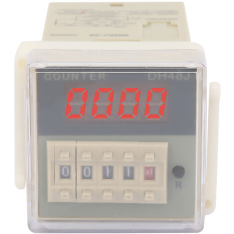 Contador digital LCD DH48J-8A con relé de retardo de tiempo de 220 VCA para automatización y maquinaria. (1/5)