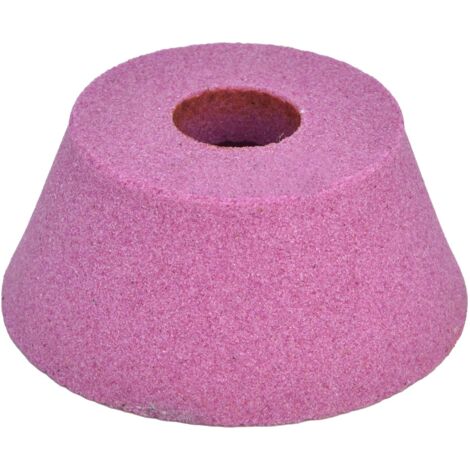 Muela abrasiva de copa abocinada de corindón cromado de 80, para herramientas de corte y engranajes. (1/5)