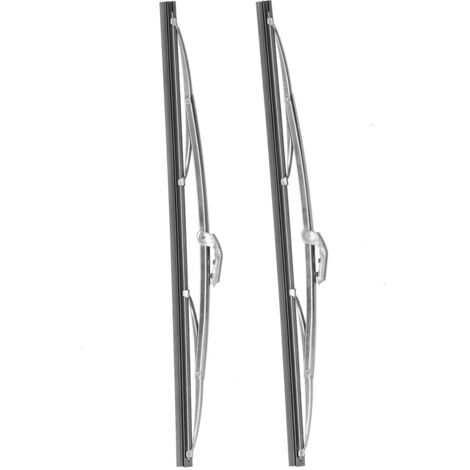 Escobilla limpiaparabrisas delantera universal de alta calidad, de 30 cm (12 pulgadas), color plata pulida, para automóviles. (1/5)