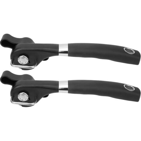 Abrelatas de acero inoxidable de 2 piezas, corte suave y seguro, manual y ergonómico. (1/5)