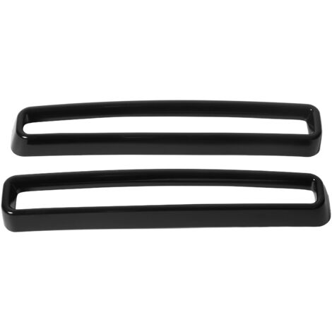 Parrilla delantera decorativa negra brillante con protección UV para Dodge Challenger 2015-2021, 2 piezas de ABS (1/5)