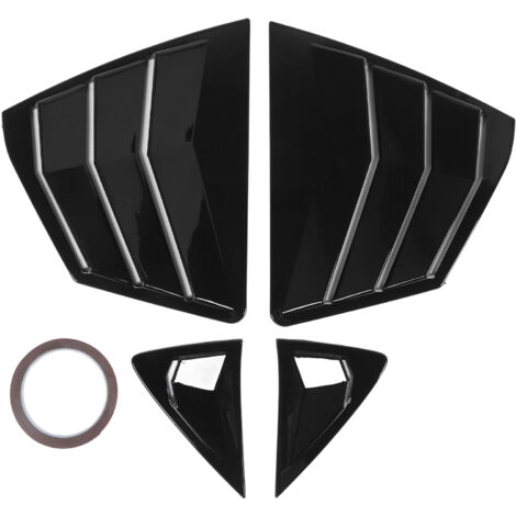 Rejillas de ventilación laterales traseras de ABS reforzado para Toyota Camry XV80 - Kit de 2 piezas, negro brillante (1/5)