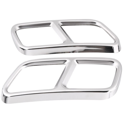 Punta de escape de acero inoxidable cromado de 2 piezas para GL X166 2013-2015 y Clase S/R W222 W251 2010-2017 (1/4)