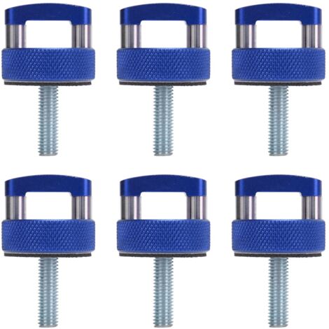 6 piezas de sujetadores de techo rígido de liberación rápida con anillas en D de aluminio mecanizado para Wrangler JK JLU JT 2dr/4dr 2007-2018 Azul (1/5)