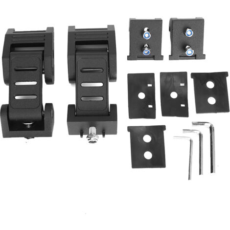 Cerradura del capó para Jeep Wrangler JK - Par de 2 piezas en aluminio negro y acero 2007-2017 (1/4)