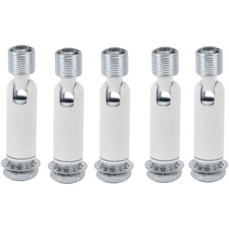 Adaptador de techo inclinado para lámpara colgante/de capilla - 5 piezas M10 blanco con engranaje de bisagra externa