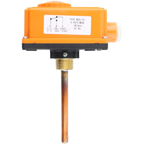 Termostato regulador de temperatura para circuito de agua caliente G1/2 macho - Arranque a alta temperatura 90 °C