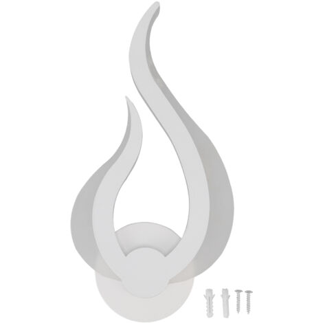Aplique LED de pared con forma de llama, diseño minimalista, aleación de aluminio, ideal para estudio, pasillo o dormitorio, 85-265V.