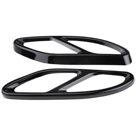 Embellecedor de tubo de escape para Mercedes-Benz (GLC/C/E) C207 Coupé - Juego de 2 piezas, negro - Fácil instalación