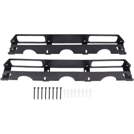 Soporte de pared para amoladoras angulares con 2 soportes multifunción y gancho para garaje. (1/5)