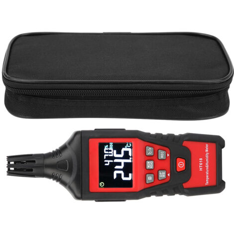Termómetro higrómetro HT618, doble pantalla LCD, alta sensibilidad y precisión, portátil. (1/5)