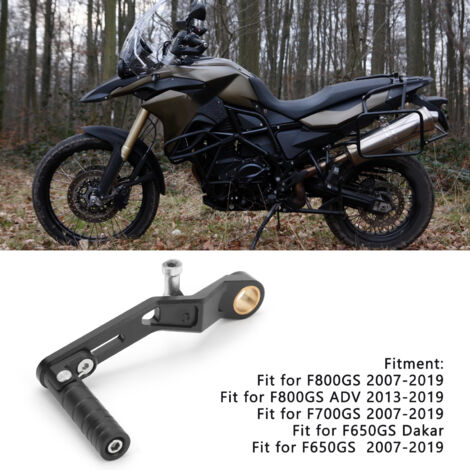 Pedal de arranque ajustable y plegable de aleación de aluminio, compatible con BMW F800GS/F700GS/F650GS, color negro.