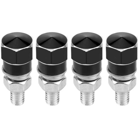 Tornillos universales para marco de matrícula, 4 unidades, color negro, para motocicletas. (1/5)