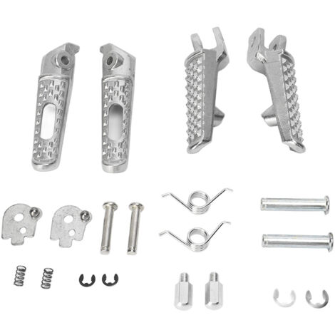 Reposapiés completos para motocicleta, de alta resistencia y agarre firme, repuesto para CBR600 F4I 2001-2008, CBR600RR, CBR1000RR, CB1000R, 2 delanteros, 2 traseros, metal negro.