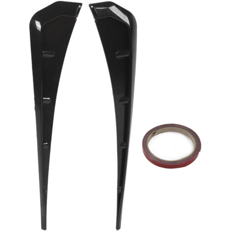 Spoilers laterales ventilados de ABS negro (2 piezas) - Accesorio externo universal para automóviles de 41x9 cm para protección y diseño aerodinámico. (1/5)