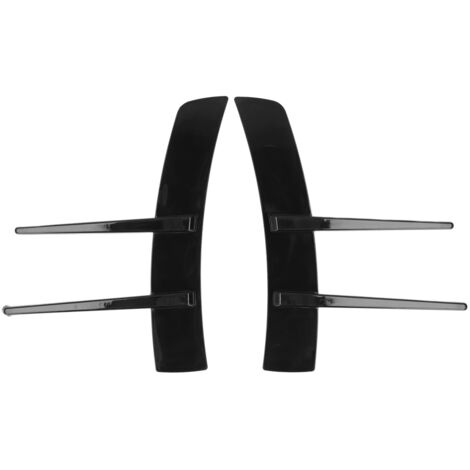 Aletas laterales de parachoques de ABS negro brillante de 2 piezas, universales para automóviles - Kit de mejora estética (1/5)