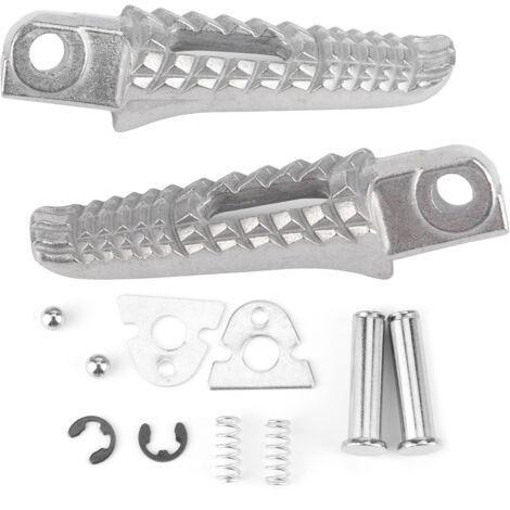 Estriberas traseras de aluminio modificadas para Suzuki GSXR 600/750/1000 - Kit de montaje completo, superficie antideslizante, dimensiones 2,4 x 7,2 cm, 2 piezas + accesorios