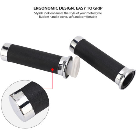 Puños ergonómicos antideslizantes para motocicletas Shadow 400, 750, VT600 y VT750 - Par de puños de acelerador de metal ABS.
